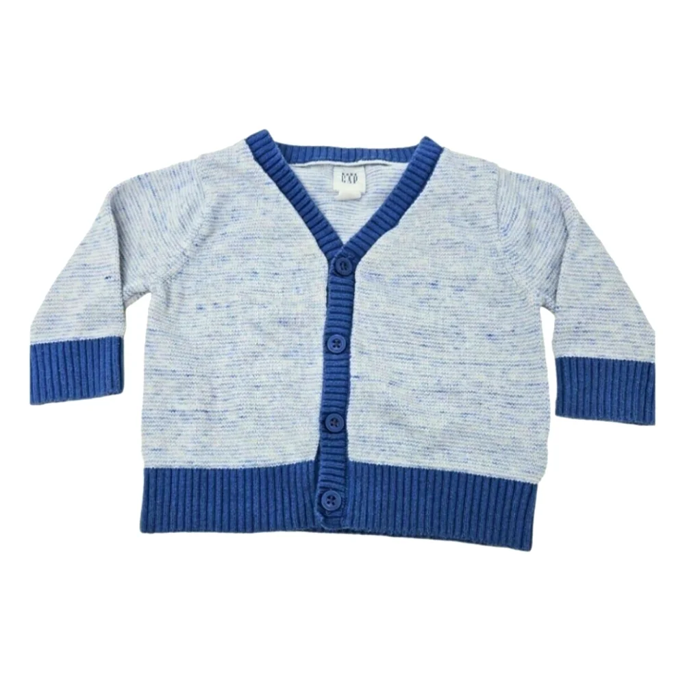 Gap Cardigan 3-6M Blue V Neck Sweater